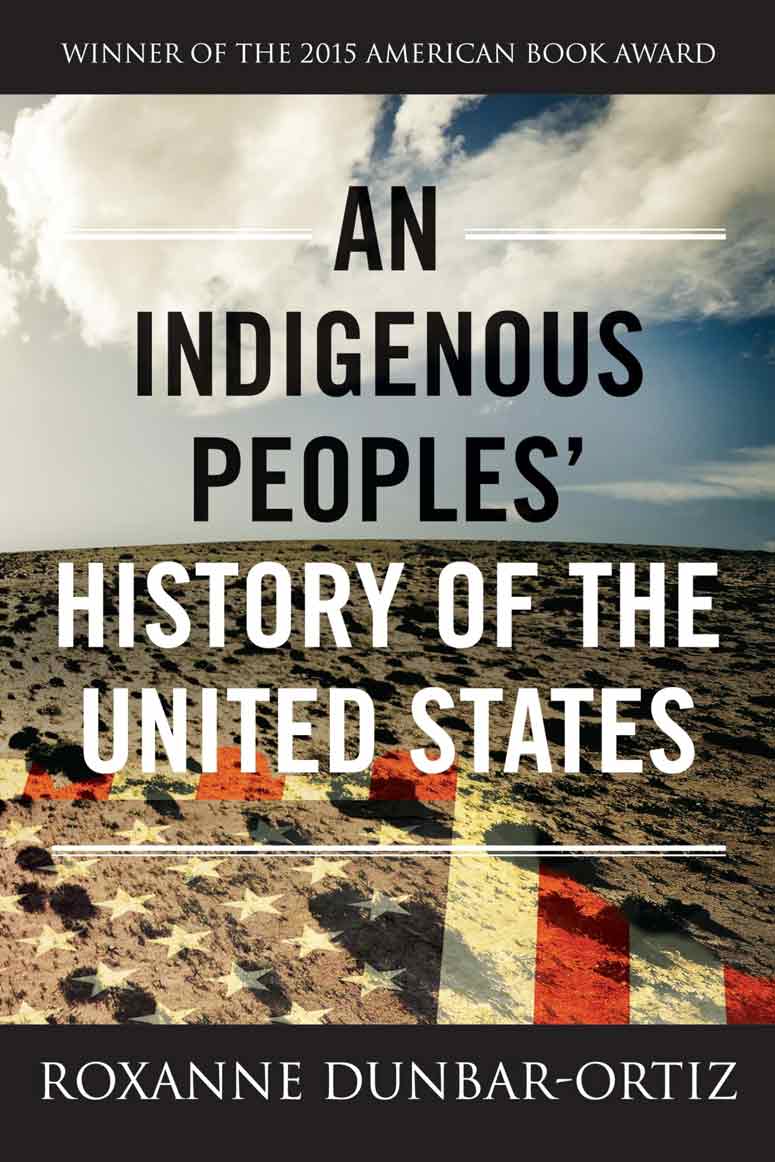 a book cover with a cloudy blue sky and a portion of an American flag covering the barren land, and the title and author in black and white text.