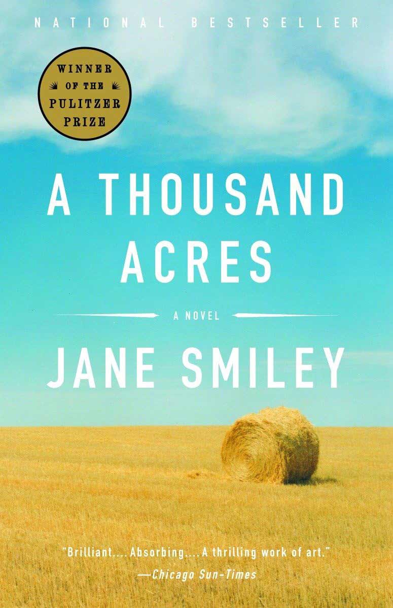 A book cover with a slightly cloudy blue sky, a field of yellow crop plants, and the title and author in white text.