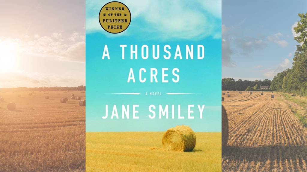 A book cover with a slightly cloudy blue sky, a field of yellow crop plants, and the title and author in white text.