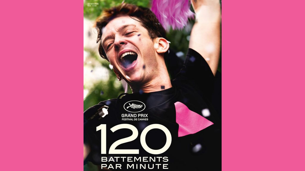 Movie poster featuring a young man smiling and dancing with confetti around him