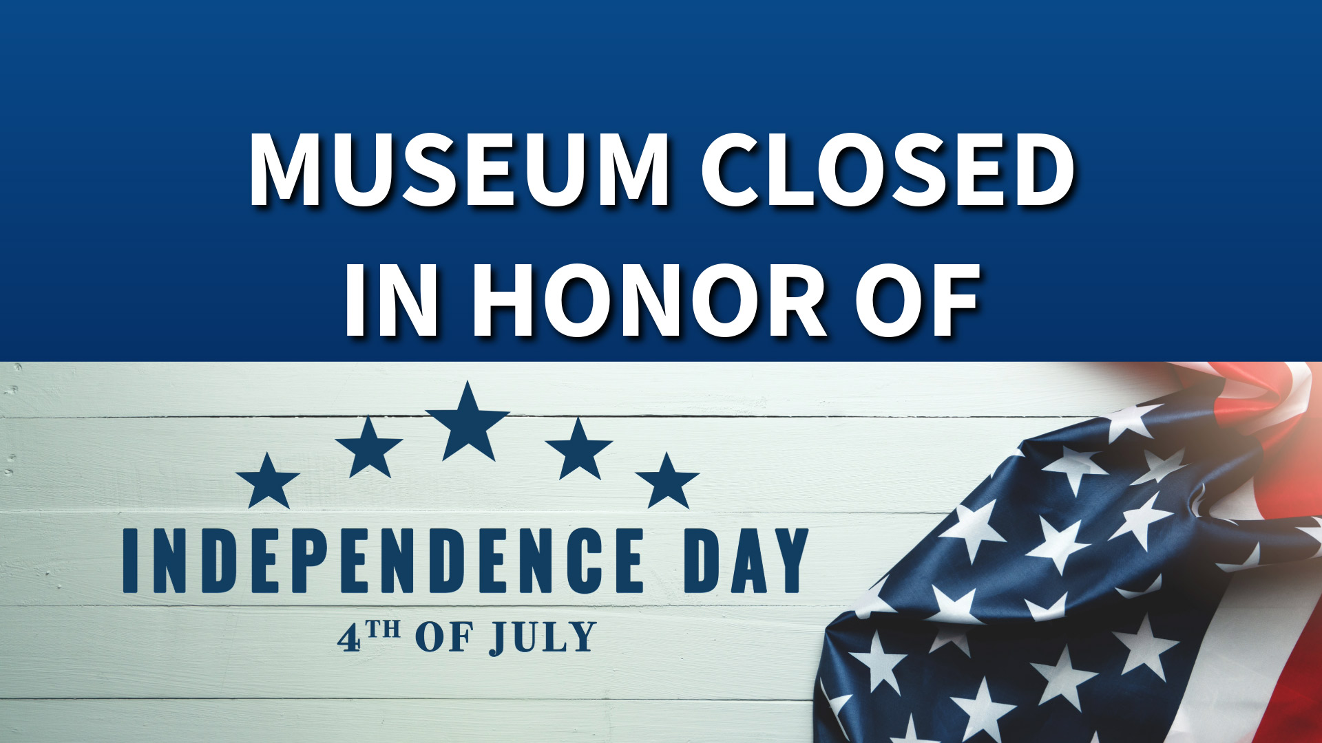 'Independence day' written in blue letters on a white background with the American flag next to it