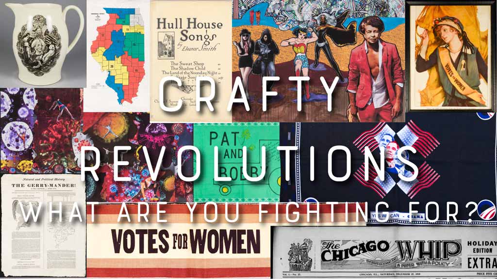 A collection of images with Crafty Revolutions written in big white letters over the middle