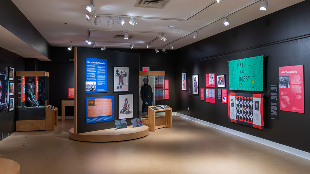 Photo of the Unfinished Revolutions exhibit at Spurlock