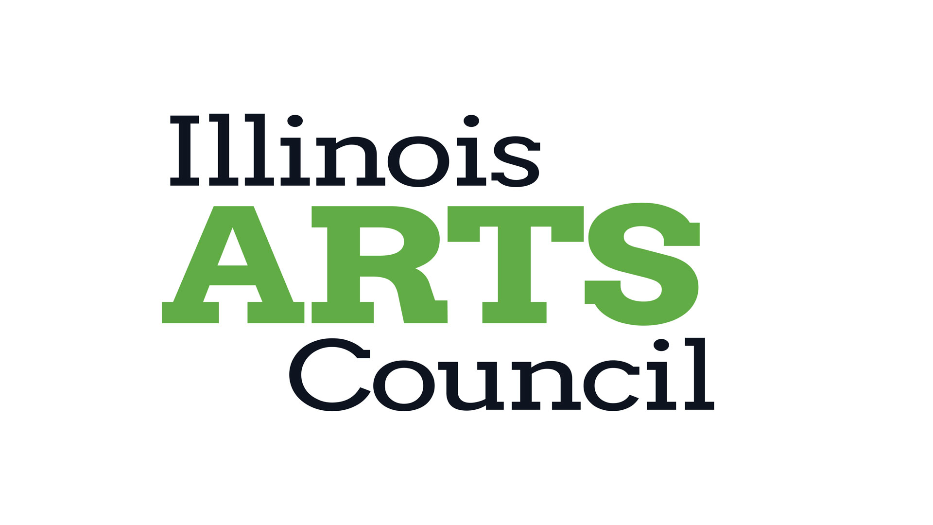 Illinois Arts Council wordmark in black and green
