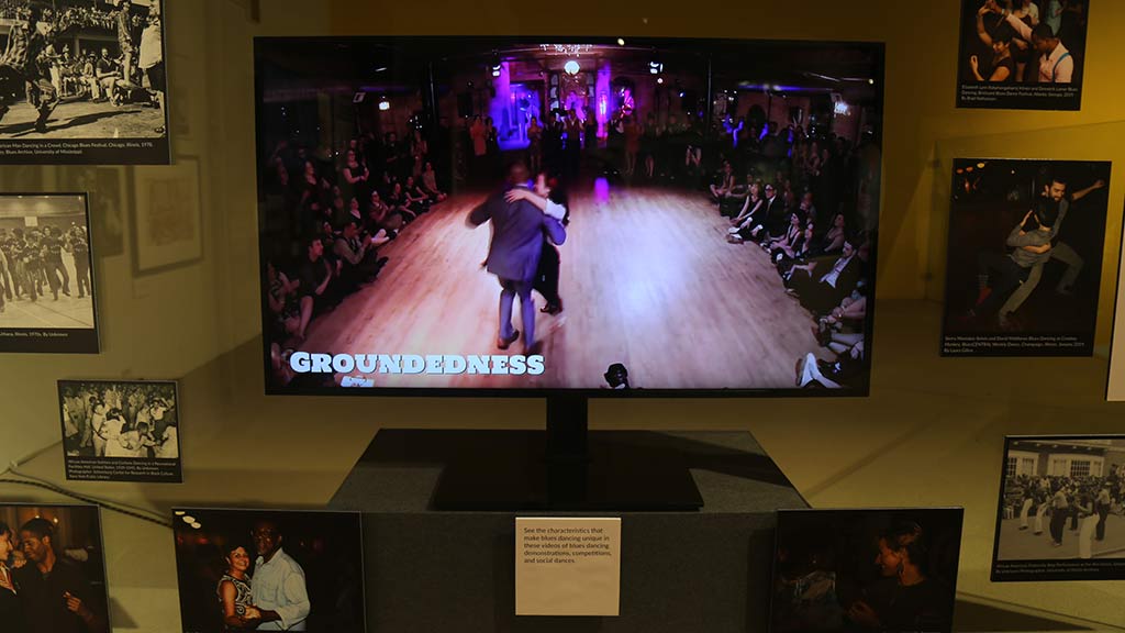 tv showing a video about groundness in blues dancing