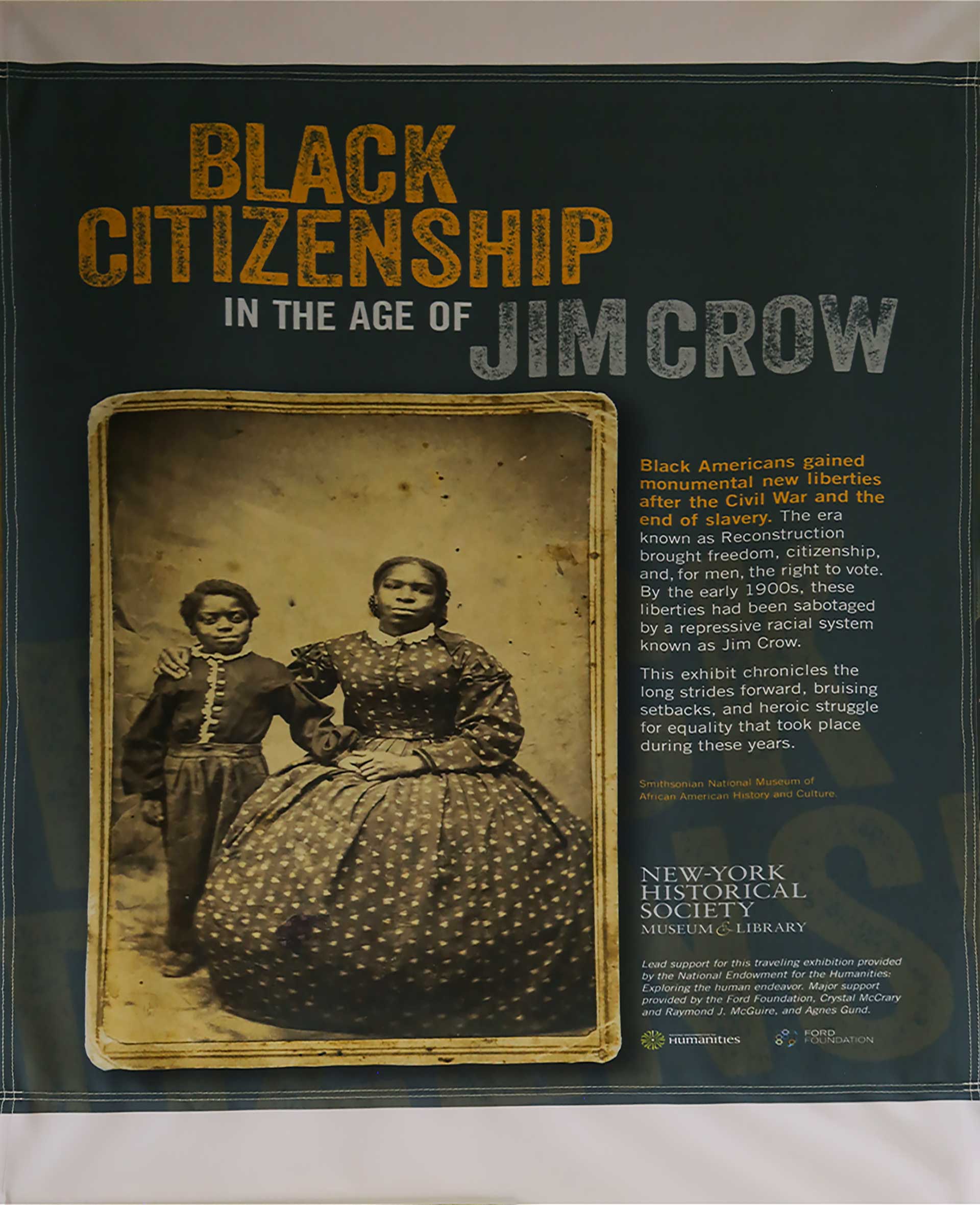 Poster about black citizenship in the age of Jim Crow