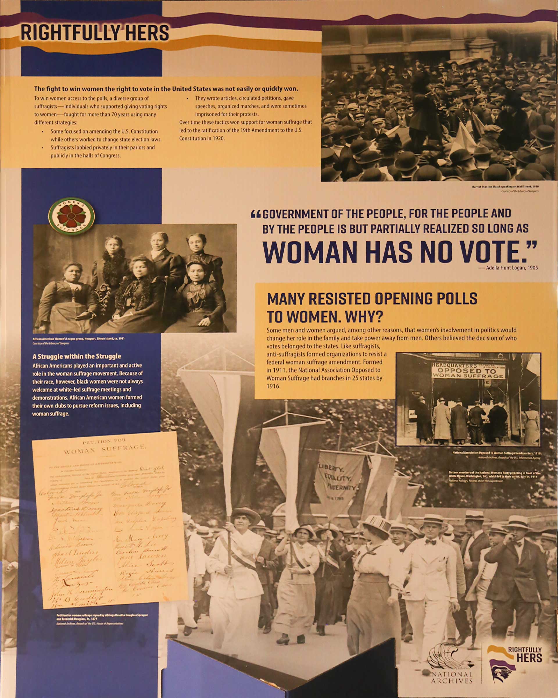 Poster about women's voting rights