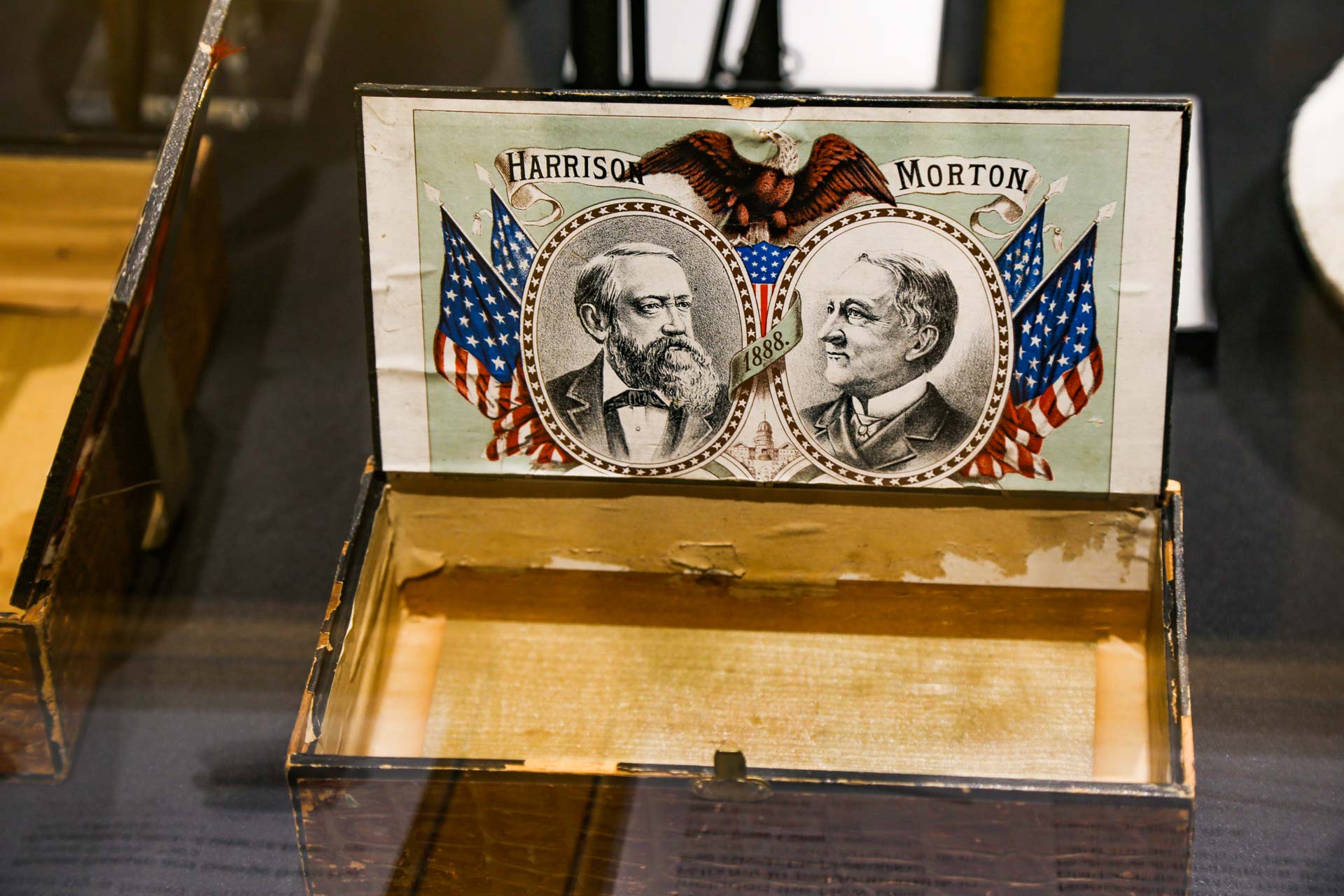 box with an image of Harrison and Morton inside
