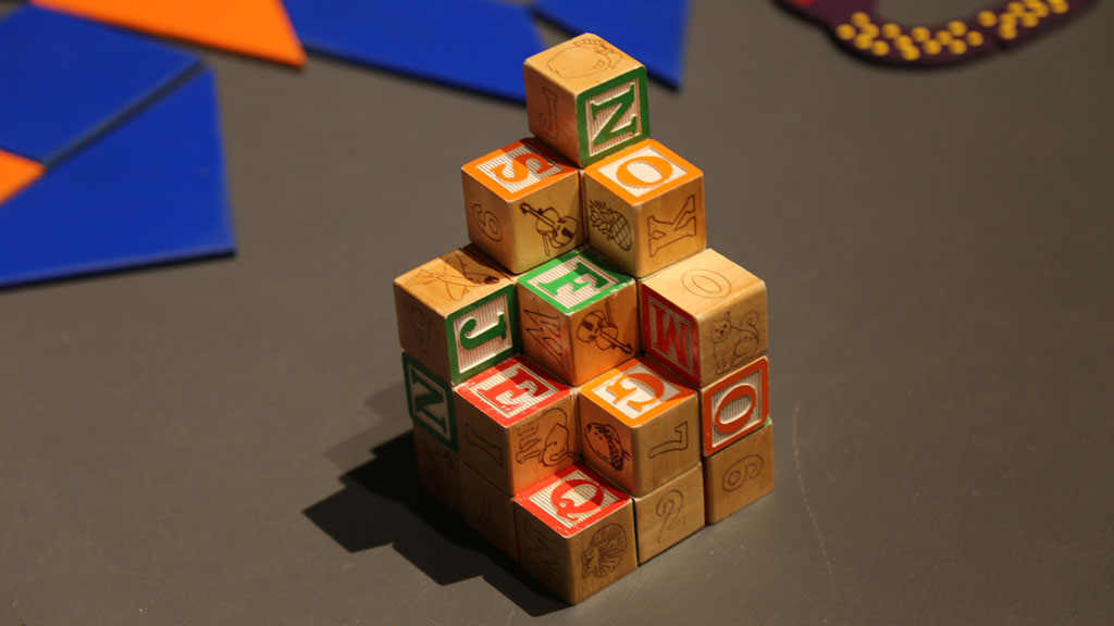 letterblock soma cube in crystal arrangement