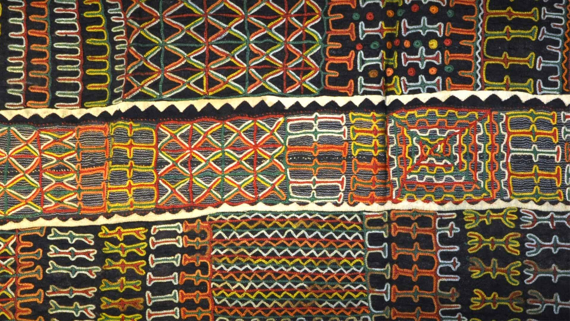 A close-up of the fabric of the clothing the mannequin is wearing