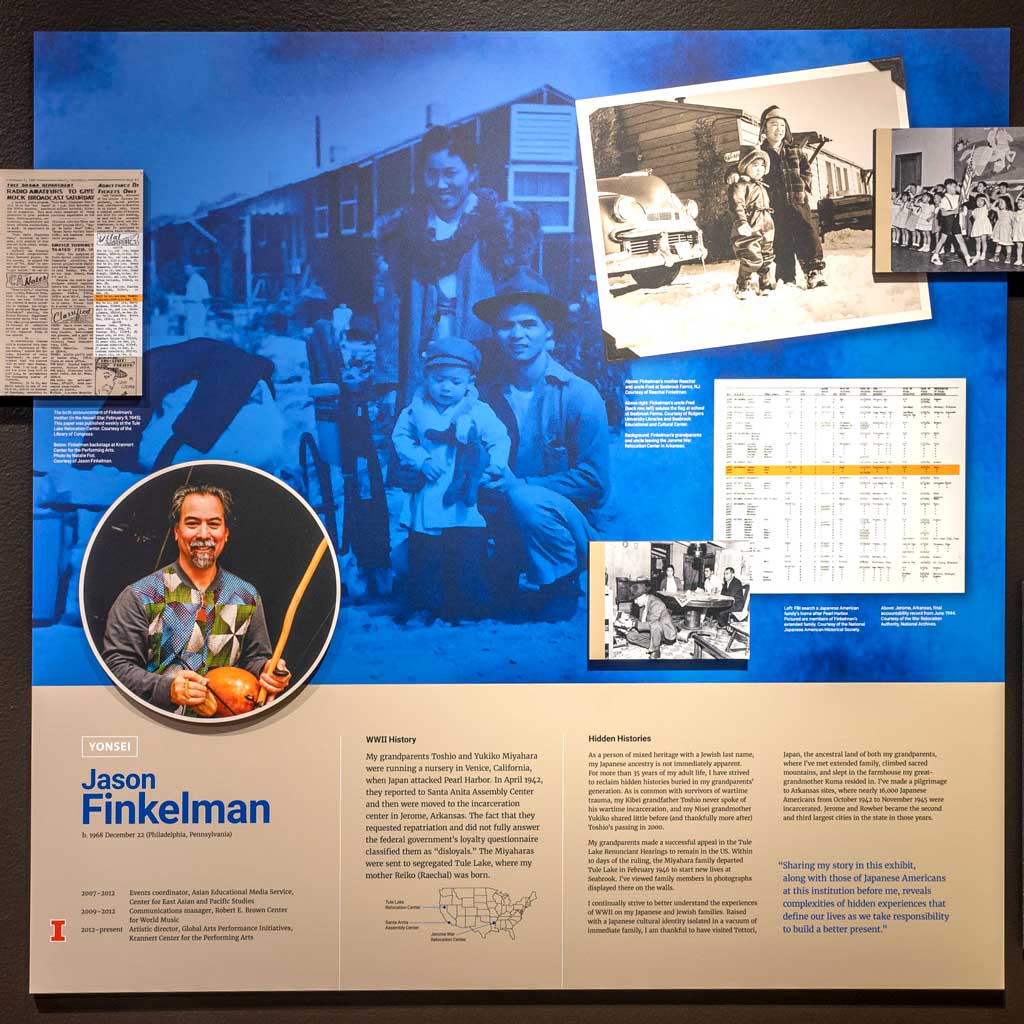 infographic board about a japanese american, Finkelman