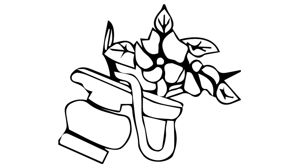sketch of flower basket