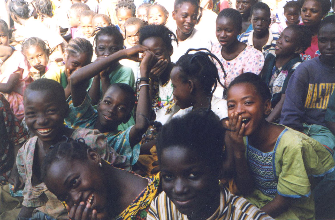 a large group of children