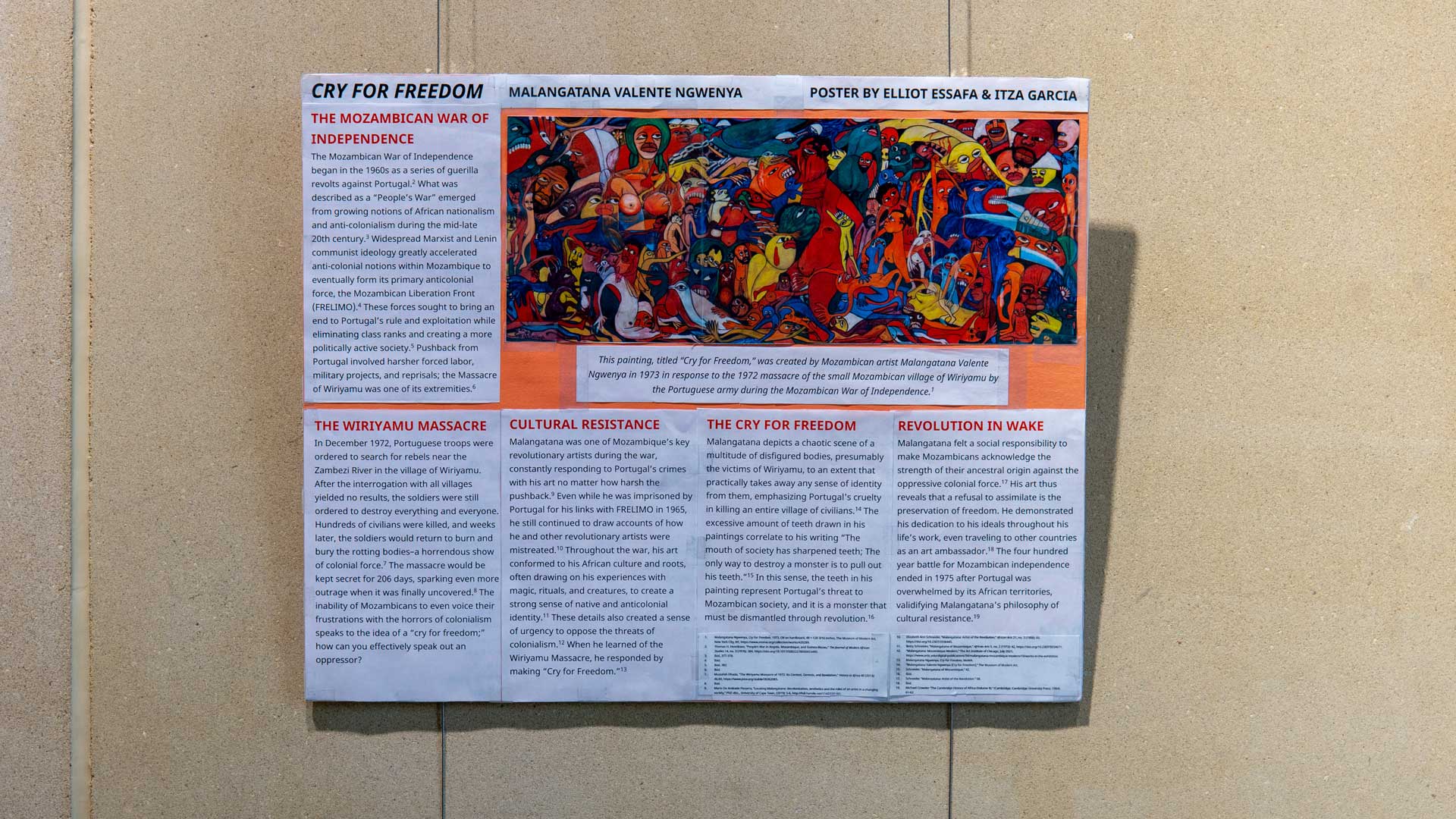 A picture of poster that is titled Cry for Freedom.