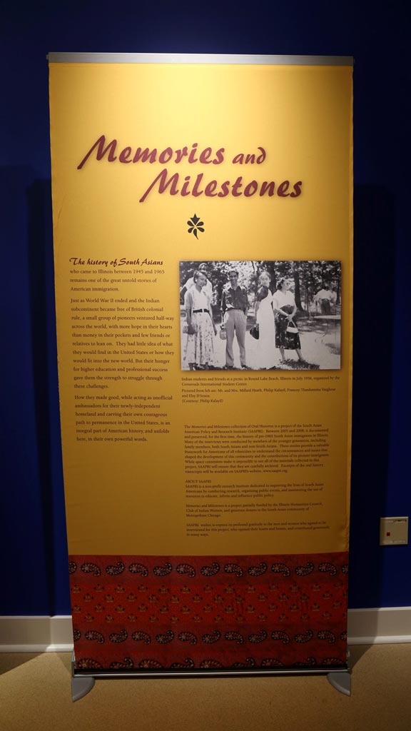 text card with title 'memories and milestones'