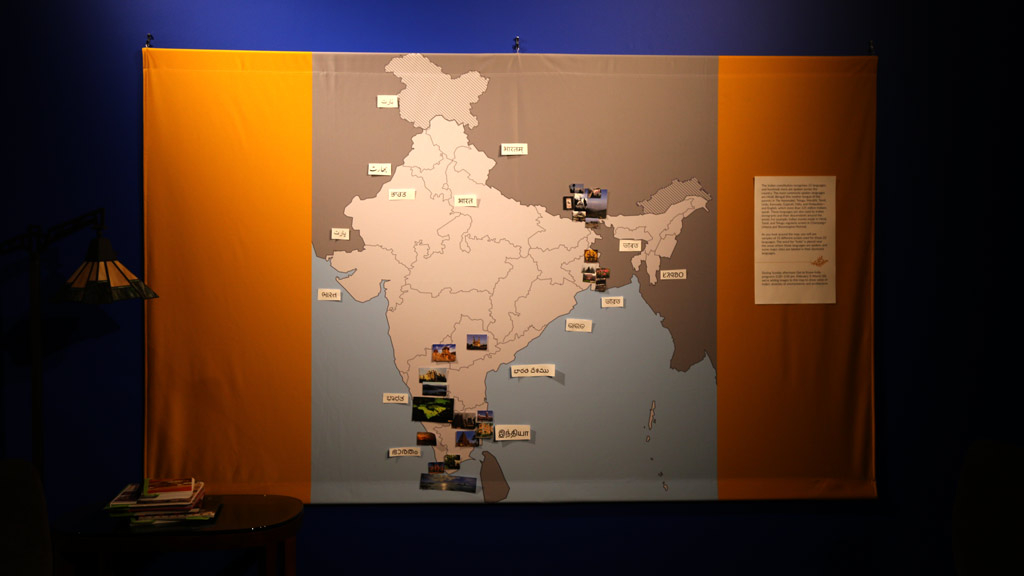 map of India with various pictures on it