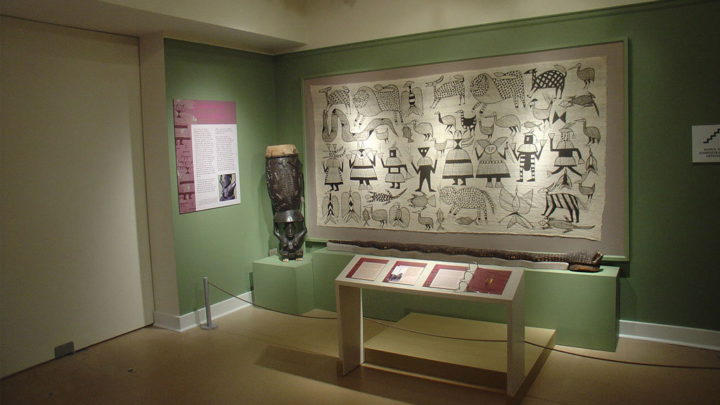 A photo of the Where Animals Dance exhibit