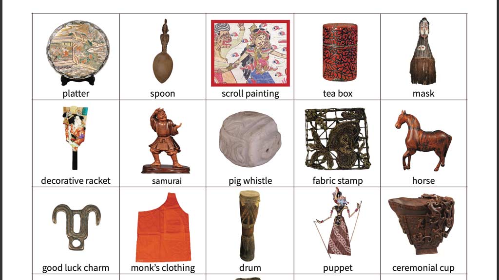 Asia bingo card